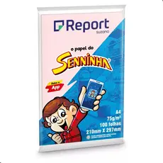 Papel Sulfite Senninha A4 Rosa Pacote Com 100 Folhas 75g 210mmx297mm