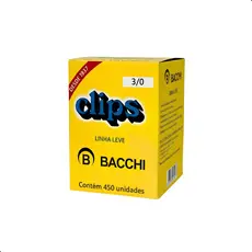 Clips Para Papel 3/0 Bacchi 220un Linha Leve | Clips Grandes para Papelaria