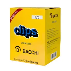 Clips Para Papel 8/0 Bacchi 170un Linha Leve | Clips Grandes para Papelaria Escritório