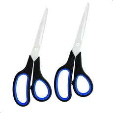 Kit 2 Tesouras Grandes Profissionais 21cm Aço Inox Multiuso Escolar Costura Masterprint