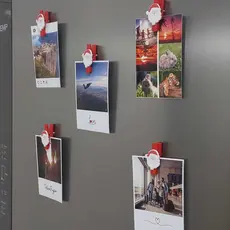 Clips IMÃS MAGNÉTICOS DECORATIVOS com Neodímio + Cordão Para Fotos Notas e Recados Organização 2026