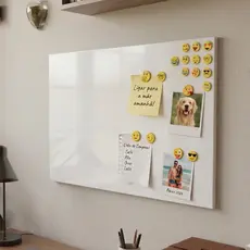 Painel Mural Metálico Porta Retrato BRANCO 50x35cm + 10 IMÃS Grátis: Organize e Divirta-se!