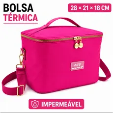 Bolsa Térmica para Marmita Multifuncional | Alça de Mão e Transversal | Mesmo Modelo com Diferentes Materiais Externos