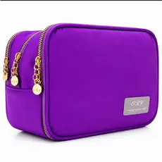 Necessaire Feminina Grande 30cm com Divisórias para Viagem - Bolsa de Cosméticos Multicamadas Organizadora de Maquiagem