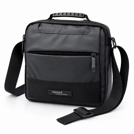 Bolsa de Ombro Masculina  Impermeável Bolsa Transversal Compras Trabalho 26x20x9cm