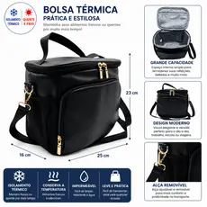 Bolsa Térmica Grande Porta Marmita Impermeável Lancheira Térmica Alça Ajustável 2 Tamanhos