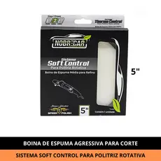 Boina Espuma Laranja Corte 5" Rotativa