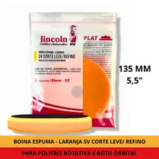 Boina Espuma SUPER VELCRO  6´´ Lincoln Flat Corte Leve E Refino Laranja