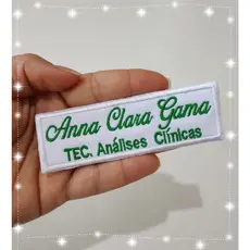 Seu Nome para Jaleco patch Termocolante em Bordado- 1 unidade / ( esse link é só o seu nome, NÃO VAI O LOGOTIPO)