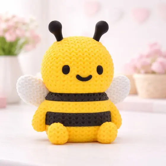 Abelhinha Decorativa 3D Fofa Mini Enfeite para Quarto Infantil Decoração de Festa Lembrancinha
