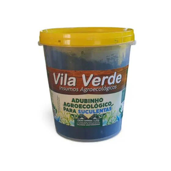 Adubinho fertilizante orgânico para suculentas Vila Verde balde com 1,2 kg