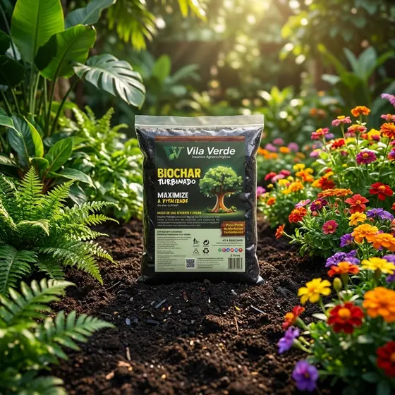 Fertilizante Orgânico Biochar Vila Verde 2 litros
