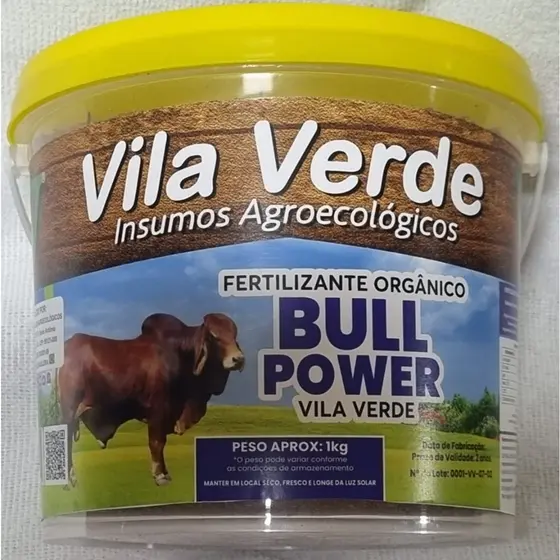 Fertilizante Orgânico Bull Power Vila Verde balde com 1kg