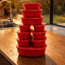 Kit 10 Potes Herméticos de Plástico | Organizadores de Mantimentos com Tampa Vedante | Cozinha