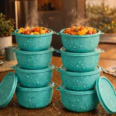 Kit 10 Potes Plásticos Bowl 500ml Marmitas Reforçadas com Vedação Perfeita e Alta Qualidade