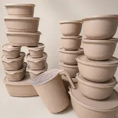 21 Potes Plásticos Multiuso com Tampa para Mantimentos, Alimentos e Marmitas