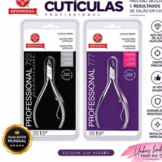 Alicates Mundial de Cuticulas Original 777/722 Profissional Amolado Manual Corte Preciso + BRINDE🌟