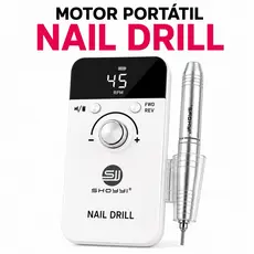 Motor Nail Drill Portátil Shoyyi Profissional Recarregável 45.000RPM Lixa Elétrica para Unhas de Gel