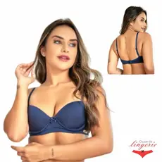 Sutiã Básico Com Bojo Palão Em Microfibra Lisa Modelo Tradicional Com Alças Ajustáveis Confortável