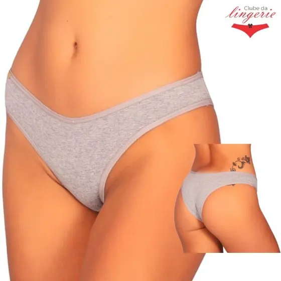 Calcinha Algodão Tanga Camila Com Lateral Média Biquini
