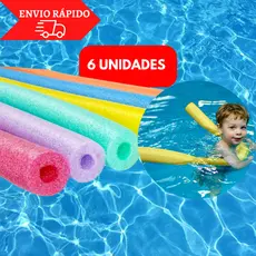 6 Bóia Flutuador Espaguete Macarrão Para Piscina Praia Decoração Infantil E Adulto Diversas Cores