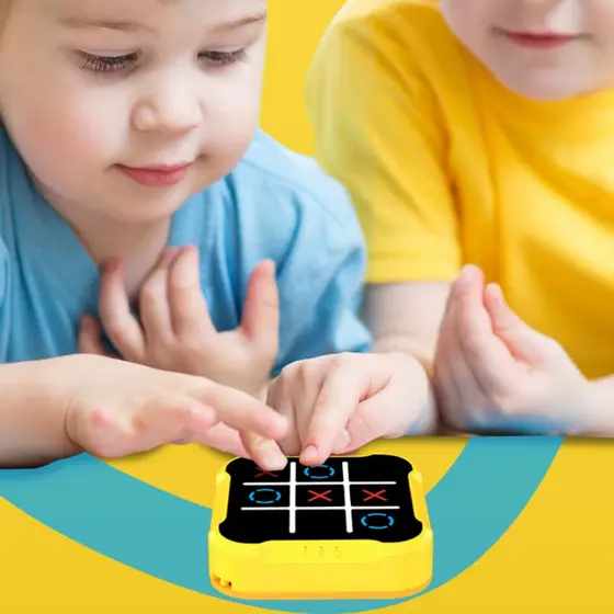 Brinquedo Jogo Da Velha 3 EM 1 Tic Tac Toe Puzzle com Luz Sons Jogo Educativo Portátil Infantil