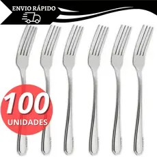 Kit 100 Garfo de Mesa em Aço Inox Perfeito para Refeições Em Seu Restaurante Cozinhas e Bares
