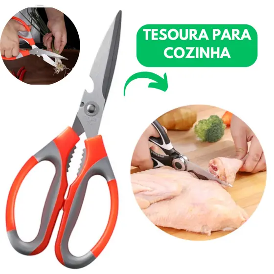Tesoura para Cozinha Multiuso Para cortar Carne Frango Legumes