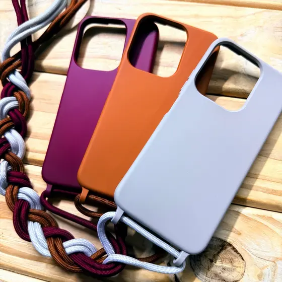 Capa Capinha Feminina Xiaomi Redmi 15C 4G | Poco C85 com Cordão Ajustável Silicone Premium Antichoque | Luxo