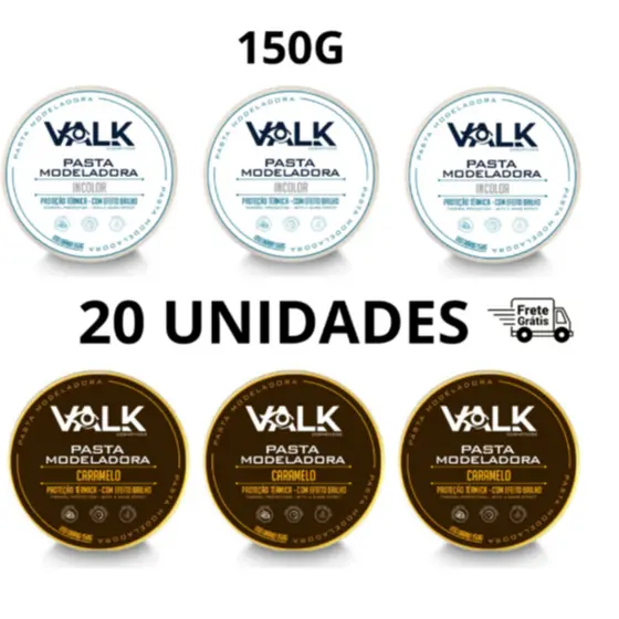 X20 Pomada Modeladora Valk Varios Modelos 150g Revenda Barbearia Atacado Efeito Brilho