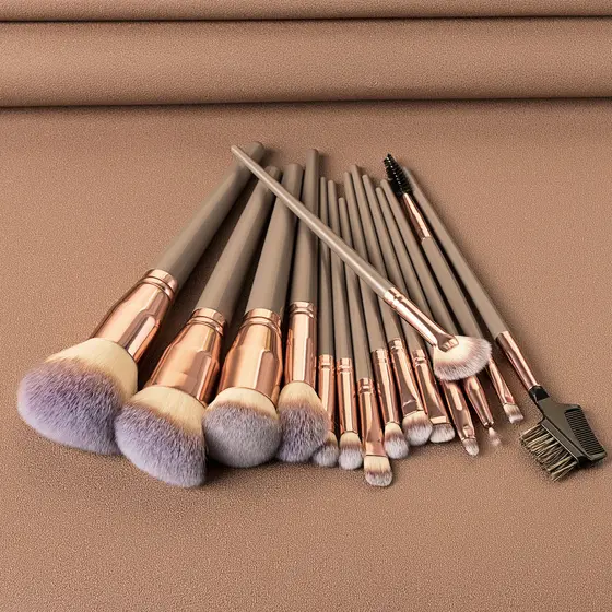 15 conjunto de pincéis de maquiagem Blush pincel de sombra pincel de pó solto pincel corretivo conjunto de pincéis de ma