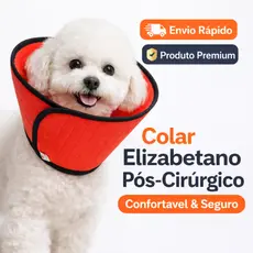 Talas Pós Cirúrgico para Cachorro Colar Elizabetano de Tecido Confortável
