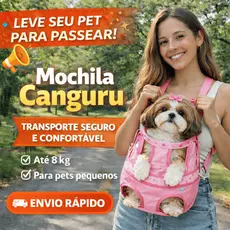 Canguru para Cachorro até 8kg | Confortável, Segura e Resistente