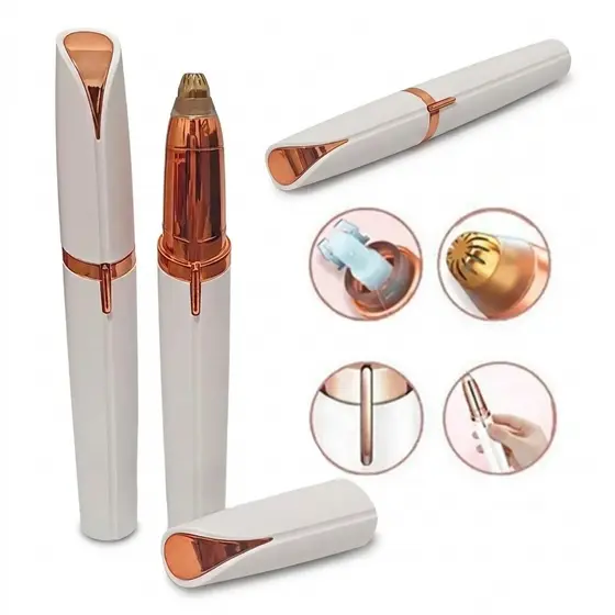 Depilador Elétrico Feminino Caneta Depiladora Recarregável Caneta Depiladora Sobrancelha e Buço Removedor de Pelos Face