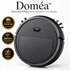 Robô Aspirador de Pó Inteligente Doméa Aspira e Varre 2800Pa Recarregável Sensor Anticolisão 110V