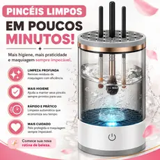 Lavador de Pincéis de Maquiagem Automático USB Bivolt Limpador Elétrico Compacto