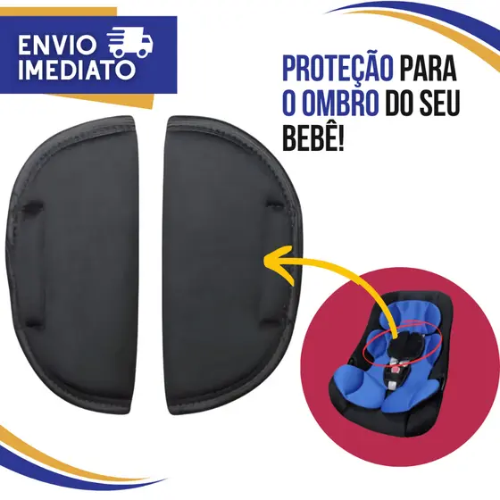 Protetor Cinto Bebê Conforto Cadeirinha Carrinho Almofada Ombreira Segurança do Bebe Capa
