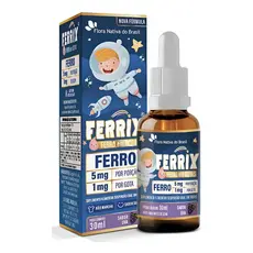 FERRIX Suplemento Infantil de Ferro (Ferro 5mg/porção) 30ml Sabor Uva - Flora Nativa