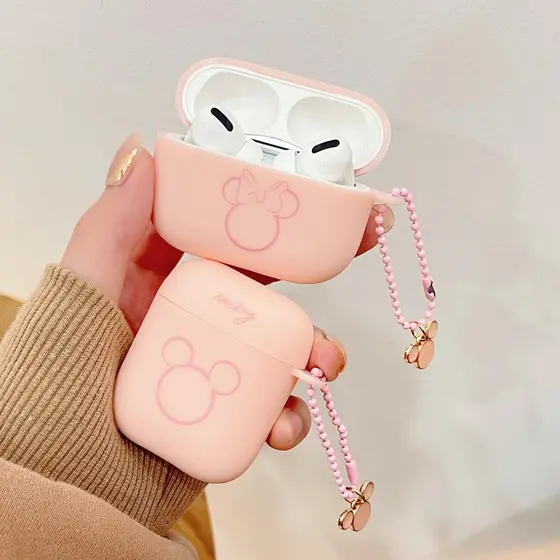 Mickey Minnie Soft TPU Casing Compatible For AIRPODS PRO 1/2/3/4 Protective Case Only Protect Cover