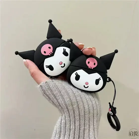 Capa De Silicone 3D Kuromi Para AirPods 1 2 3 4 ANC PRO3 2 PRO Protetora