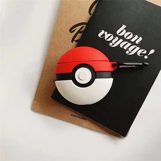 3D Pokeball Pokémon Capa De Silicone Para AirPods 1 2 3 4 ANC PRO3 2 PRO Protetora