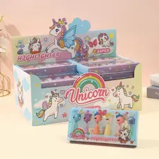 kit 6 unid marca texto  Fofo modelos variados unicórnio ,panda e kuruomi