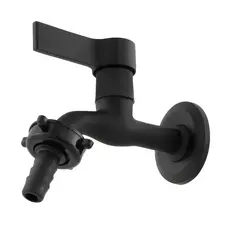 Torneira De Jardim E Tanque Lavanderia Metal Maquina De Lavar Preta De Parede C70