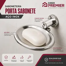 Saboneteira Stander Cromada Aço Inox Fixador Em Aluminio
