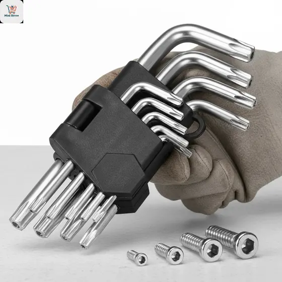 Jogo de Chave Torx  9 Peças de aço hexagonal L T10 A T50