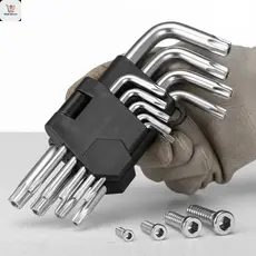 Jogo de Chave Torx 9 Peças de aço hexagonal L T10 A T50