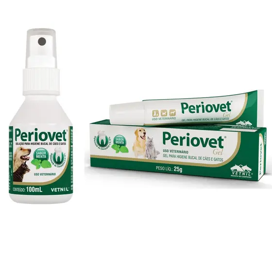 Periovet Spray 100ml + Periovet Gel 25g Anti Tártaro Vetnil