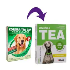Coleira Antipulgas Tea 327 38g Para Cães Gatos Porte Grande 57cm Carrapatos