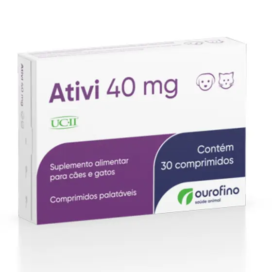 Suplemento Alimentar Ativi 40Mg Para Cães E Gatos Ourofino