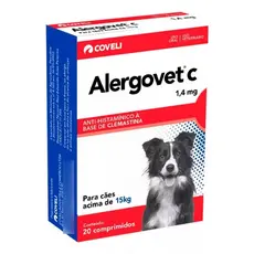 Alergovet C 1,4mg 20 Comp. Para Cães Acima De 15kg - Coveli